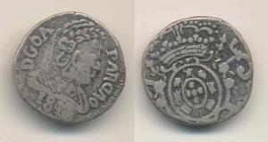 Goa, Joao, Silver Pardao, 5.39g, diademed head to right with date 181X AD on obv., crowned