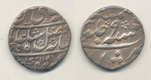 Murshidabad Mint, Silver Rupee, 11.12g, in the name of Shah Alam II, AH 1181/9 (KM C754). 