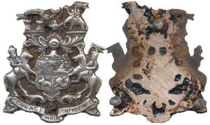 Kutch, Silver Coat of Arms, 42.12g, early 20th century. The badge seems to have been extra