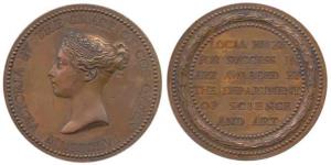 Prize Medal, Copper, 76.12g, bust of Victoria to right, Victoria By the Grace of God Queen