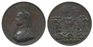 Golden Jubilee of Queen Victoria Medal, 1837-1887, Copper, 230g, obv. crowned bust of Vict