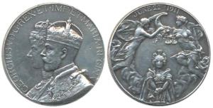 George V Coronation Medal, Silver, 28.9g, obv. conjoined bust of George V and Queen Mary, 