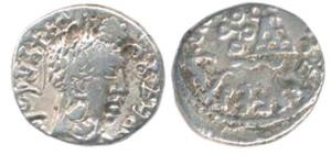 Satavahanas, Gautamiputra Sri Yajna Satakarni, Silver Drachma, 2.02g, bust of the ruler to