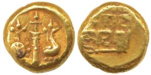 Yadavas of Devagiri, Singhana III with Queen Kamvaladevi (c. 1300-1327 AD), Gold Pagoda, 3