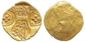 Paramaras of Vidarbha, Jagadeva, (c. 12th century AD), Gold, 3.67g, obv. punches of a temp
