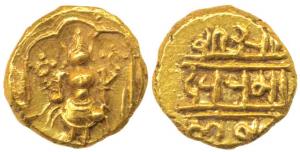 Vijayanagar, Venkitapati Raya III (1630-1641 AD), Gold ½ Pagoda, 1.72g, Venkateshwara stan