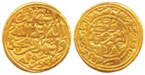 Muhammad III bin Tughluq, Gold Heavy Dinar, 12.55g, Hazrat Delhi Mint, in his own name, al