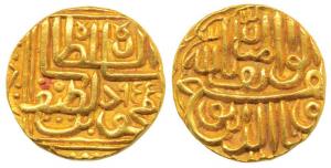 Nasir al-Din Mahmud Shah III (AH 944-961, AD 1537-1553) Gold Tanka, 11.92g, no mint, rev. 