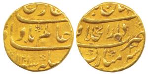 Shah Alam Bahadur, Gold Mohur, 10.88g, Dar ul-Khilafat Shahjahanabad Mint, Mubarak written