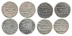 Muhammad Shah (AH 1131-1161, 1719-1748 AD), Silver Rupee (4), Akbarabad, Ahmedabad, Itawa 