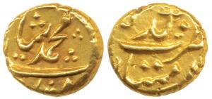 Muhammad Shah, Gold Pagoda, 3.33g, Imtiyazgarh Mint (KM 439C.1). Extremely Fine, Scarce.