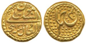 Tipu Sultan, Gold Pagoda, 3.38g, Nagar Mint, AM 1200/4, complete Mint name, RY and Persian