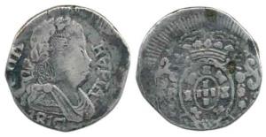 Goa, Joao, Silver Rupia, 10.88g, 1819, inverted A instead of V in RVPIA (KM 219 listed onl