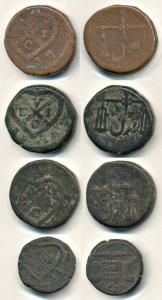 Copper Pice (3), ½ Pice, EIC bale mark on obv., scales on rev. (Prid 161 and 179). Fine+. 
