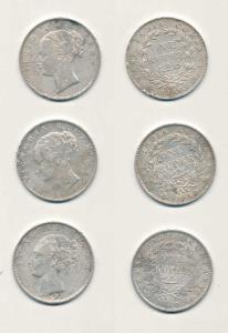 Victoria Queen, Silver Rupee, 1840, continuous legend, Calcutta Mint, English Head, 19 Ber