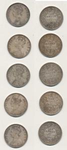 Victoria Queen, Silver Rupee, 1862, B / II / 2 / 0 (2), A / II / 0 / 4 (3). About Very Fin