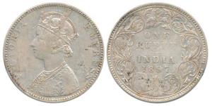 Victoria Empress, Silver Rupee, 1897, Bombay Mint, C2 / I / B incuse. Very Fine, Very Rare
