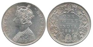 Victoria Empress, Silver Rupee, 1898, Bombay Mint, C2 / I / B incuse. Extremely Fine, Rare