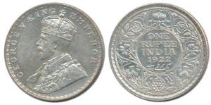 George V, Silver Rupee, 1922, Bombay Mint. Uncirculated, Rare.