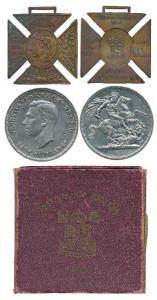 Great Britain, George VI, Cupro-Nickel Crown or 5 Shillings, 1951, St. George slaying a dr