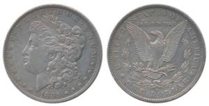 United States of America, Silver Morgan Dollar, 26.61g, 1885. About Extremely Fine.