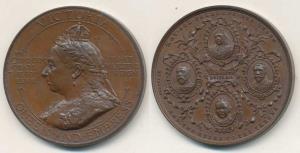 Victoria’s Diamond Jubilee Medal, Copper, matured bust of the Queen to left on obv., bust 