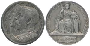 Coronation Medal, Silver, 100g, George V, 1911, conjoined busts of George V and Queen Mary