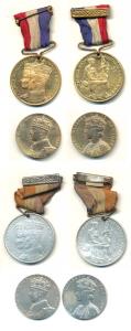 George VI and Queen Elizabeth Coronation Medal, Silver, 15.8g, 12th May 1937 and three oth