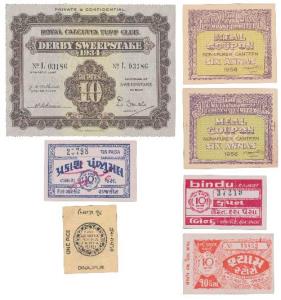 THE CALCUTTA TRAMWAYS COMPANY LIMITED, meal coupon, Nonapuker Canteen, 6 Annas, 1956, 1958