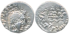 Satavahanas, Gautamiputra Sri Yajna Satakarni, Silver Drachma, 2.15g, bust of the ruler to