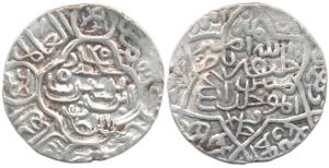 Sikandar bin Ilyas, Silver Tanka, 10.70g, Arsah Satgaon Mint, four caliphs mentioned on ob