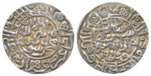 Sher Shah Suri, Silver Tanka, 11.41g, Mintless type, AH 950, legend within circle on obv. 