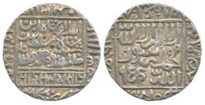 Islam Shah Suri, Silver Tanka, 11.37g, Satgaon Mint, AH 954, legend within square area on 
