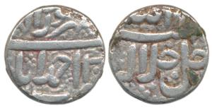 Akbar, Silver Rupee, 10.62g, Ahmedabad Mint, Ilahi type Month Shahrewar, 4X, (KM 93.2). Ve
