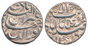 Jahangir, Silver ½ Rupee, 5.68g, Ahmedabad Mint, Inayat couplet. Very Fine, Very Rare.