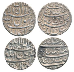 Shah Jahan, Silver Rupee (2), Ahmedabad Mint, AH 1037/Ahd; Multan Mint, AH X037/Ahd, compl