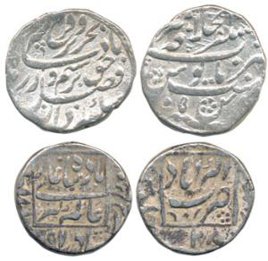 Aurangzeb, Silver Rupee, 10.66g, Akbarabad Mint, AH X096/28, complete mint name within squ