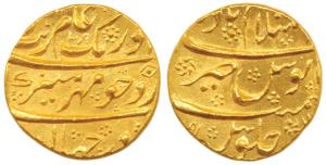 Aurangzeb, Gold Mohur, 10.95g, Islamabad (Chakan) Mint, AH 1079, near complete mint name a