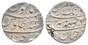 Aurangzeb, Silver Rupee, 11.57g, Junagadh Mint, AH 1100/32, legend in three lines (KM 300.