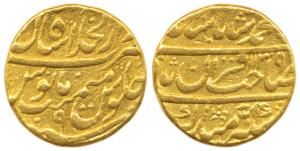 Muhammad Shah, Gold Mohur, 10.84g, Dar-ul-Khilafat Shahjahanabad Mint, AH 1139/9, Sahib-i-