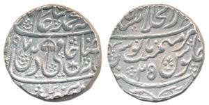 Shah Alam II (AH 1173-1221, 1759-1806 AD), Silver Rupee, Darul Khilafat Shahjahanabad Mint