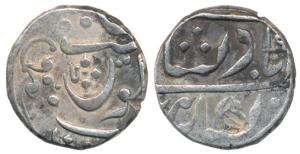 Muhiabad urf Poona Mint, Silver Rupee, 11.06g, in the name of Shah Ali Gauhar (Shah Alam I