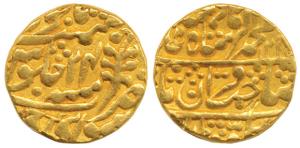Mughal Issue, Gold Mohur, 10.8g, Sawai Jaipur Mint, in the name of Muhammad Akbar II, AH 1