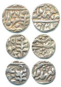 Ram Singh (AH 1251-12988, 1835-1880 AD), Silver ¼ Rupee, 2.8g, Sawai Jaipur Mint, RY 26; 1