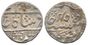 Qila Shahbad Mint, Silver Rupee, 11.22 g, in the name of Shah Alam II, RY 45. Very Fine+, 