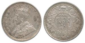 George V, Silver Rupee, 1922, Bombay Mint. Very Fine+, Rare.