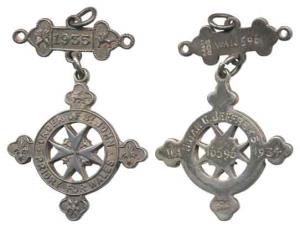 Saint John Ambulance Association, Silver Medal, Priory for Wales, 1935 bar at top, awarded