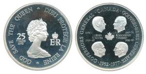 Canada, Silver Medallion, 50g, Silver Jubilee of Queen Elizabeth’s reign, rev. bust of fou