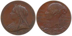 Victoria’s Diamond Jubilee Medal, Copper, 1837-1887, matured bust of the Queen to left on 
