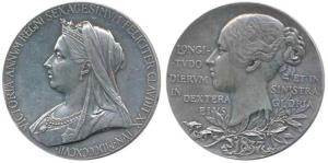 Victoria’s Diamond Jubilee Medal, Silver, 1837-1887, 84.32g, matured bust of the Queen to 